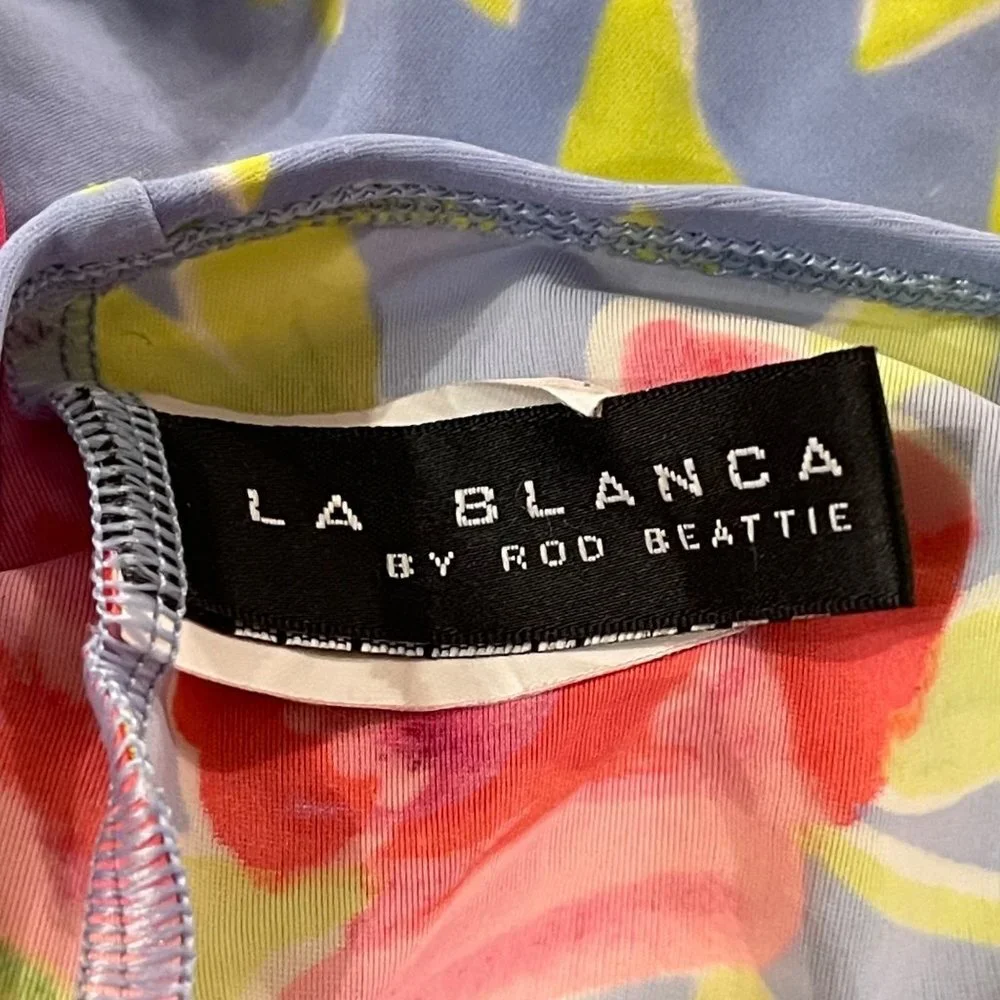La Blanca Women's 2-Piece Rose Floral Swimsuit Set Size 10 Blue pinkgreen m